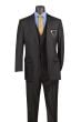Black Mens Suit 3 Piece Suit Notch Lapel Plus Size Clothing