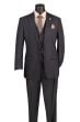 Heather Grey Mens Suit 3 Piece Suit Notch Lapel Plus Size Clothing