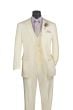 Ivory Mens Suit 3 Piece Suit Notch Lapel Plus Size Clothing