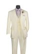 CCO Men's 3 Piece Wool Feel Outlet Suit - Flat Front Pants