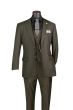 Olive Green Mens Suit 3 Piece Suit Notch Lapel