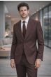Brown Tailored Suit Peak Lapel