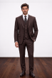 Statement Men's Outlet 100% Wool Pinstripe 3 Piece Suit - Notch Lapel