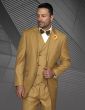 Statement Men's 3 Piece Wool Outlet Suit - Elegant Solid