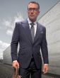 Statement Men's 2 Piece 100% Wool Fashion Suit - Wide Peak Lapel