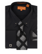 Karl Knox Men's French Cuff Shirt Set - Gradient Cubes