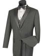 Grey Mens Tuxedo Bow Tie Cinchable Waist Band