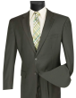 olive Mens Suits 2 Piece Suit Notch Lapel