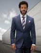 Statement Men's 2 Piece 100% Wool Fashion Suit - Notch Lapel