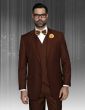 Statement Men's 3 Piece Wool Outlet Suit - Elegant Solid