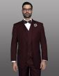 Statement Men's 3 Piece 100% Wool Suit - Elegant Solid