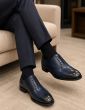 Blue Wingtip Dress Shoes for Men