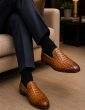 Cognac Slip-On Loafer Dress Shoe