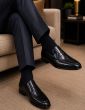 Black Loafers Slip-On Dress Shoes for Men