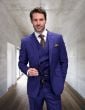 Statement Men's 3 Piece 100% Wool Fashion Suit - Modern Grid