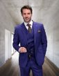 Statement Men's Outlet 3 Piece 100% Wool Fashion Suit - Modern Grid