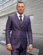Statement Men's Outlet 3 Piece 100% Wool Modern Fit Suit - Fashion Pattern