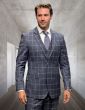 Statement Men's 3 Piece 100% Wool Modern Fit Suit - Fashion Pattern