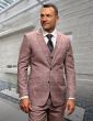 Statement Men's 3 Piece 100% Wool Modern Fit Suit - Fashion Pattern