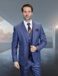 Indigo Suit Men's Wool Suits Plaid Suit