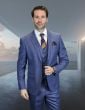 Statement Men's Outlet 3 Piece 100% Wool Modern Fit Suit - Plaid