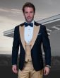 Statement Men's 3 Piece Wool Tuxedo - Two Tone Lapel