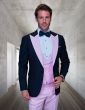 Statement Men's 3 Piece Wool Tuxedo - Two Tone Lapel