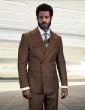 Copper High Fashion Men's Wool Double Breasted Suit