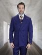 Sapphire High Fashion Men's Wool Double Breasted Suit