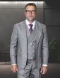 Statement Men's Outlet 3 Piece 100% Wool Modern Fit Suit - Peak Lapel