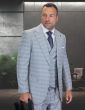 Grey Big and Tall Suit 3 Piece Suits for Men Peak Lapel Double Breasted Vest
