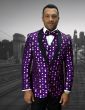 Statement Men's Modern Fit Outlet Tuxedo - Fancy Polka Dot Pattern