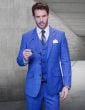 Statement Men's 3 Piece 100% Wool Fashion Suit - Modern Fit Windowpane