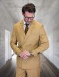 Statement Men's 2 Piece 100% Wool Modern Fit Double Breasted Suit - Metal Buckle