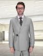 Statement Men's 2 Piece 100% Wool Modern Fit Double Breasted Suit - Metal Buckle