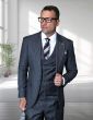 Grey Pinstripe Suit 3 Piece Suit Suits for Gents