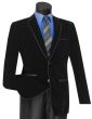 CCO Men's Velvet Slim Outlet Sport Coat - Faux Leather Trim
