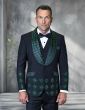 Statement Men's 3 Piece Modern Fit Tuxedo - Embellished Rhinestones