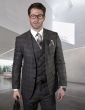 Statement Men's 100% Wool 3 Piece Suit - Classic Plaid