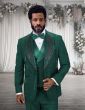 Statement Men's 100% Wool 3 Piece Modern Fit Tuxedo - Gemstone Pattern