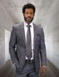 Statement Men's 2 Piece Big and Tall 100% Wool Fashion Suit - Classic Glen Plaid