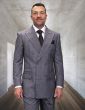 Statement Men's 2 Piece 100% Wool Plaid Fashion Suit - Double Breasted