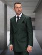 Statement Men's 2 Piece 100% Wool Plaid Fashion Suit - Double Breasted