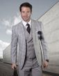 Statement Men's Outlet 100% Wool 3 Piece Suit - Deep Vest Lapel