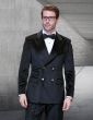 Statement Men's 2 Piece Velvet Fashion Suit - Solid Color