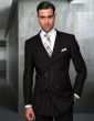Statement Men's 2 Piece 100% Wool Double Breasted Suit - Bold Pinstripe