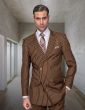 Statement Men's Outlet 2 Piece 100% Wool Fashion Suit - Bold Pinstripe