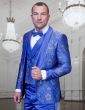 Statement Men's 3 Piece Fashion Tuxedo - Floral Pattern