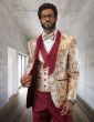 Statement Men's 3 Piece Fashion Tuxedo - Floral Two Tone