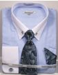 Daniel Ellissa Men's French Cuff Shirt Set - Accented Tie
